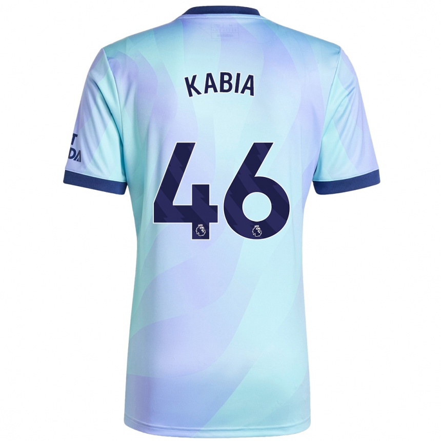 Kids Football Ismeal Kabia #46 Aqua Third Jersey 2024/25 T-Shirt Nz