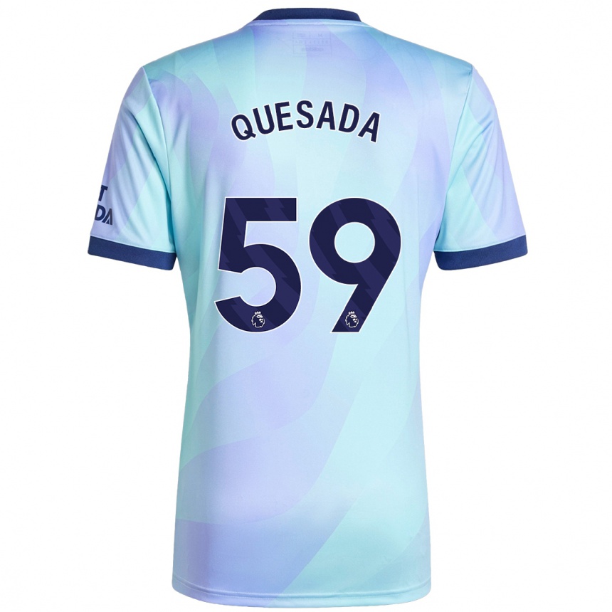 Kids Football Elián Quesada #59 Aqua Third Jersey 2024/25 T-Shirt Nz