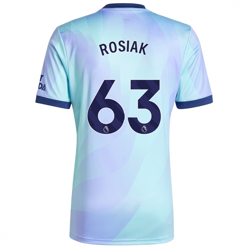 Kids Football Michal Rosiak #63 Aqua Third Jersey 2024/25 T-Shirt Nz