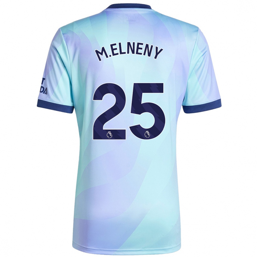 Kids Football Mohamed Elneny #25 Aqua Third Jersey 2024/25 T-Shirt Nz