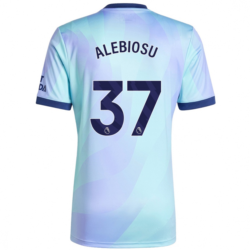 Kids Football Ryan Alebiosu #37 Aqua Third Jersey 2024/25 T-Shirt Nz