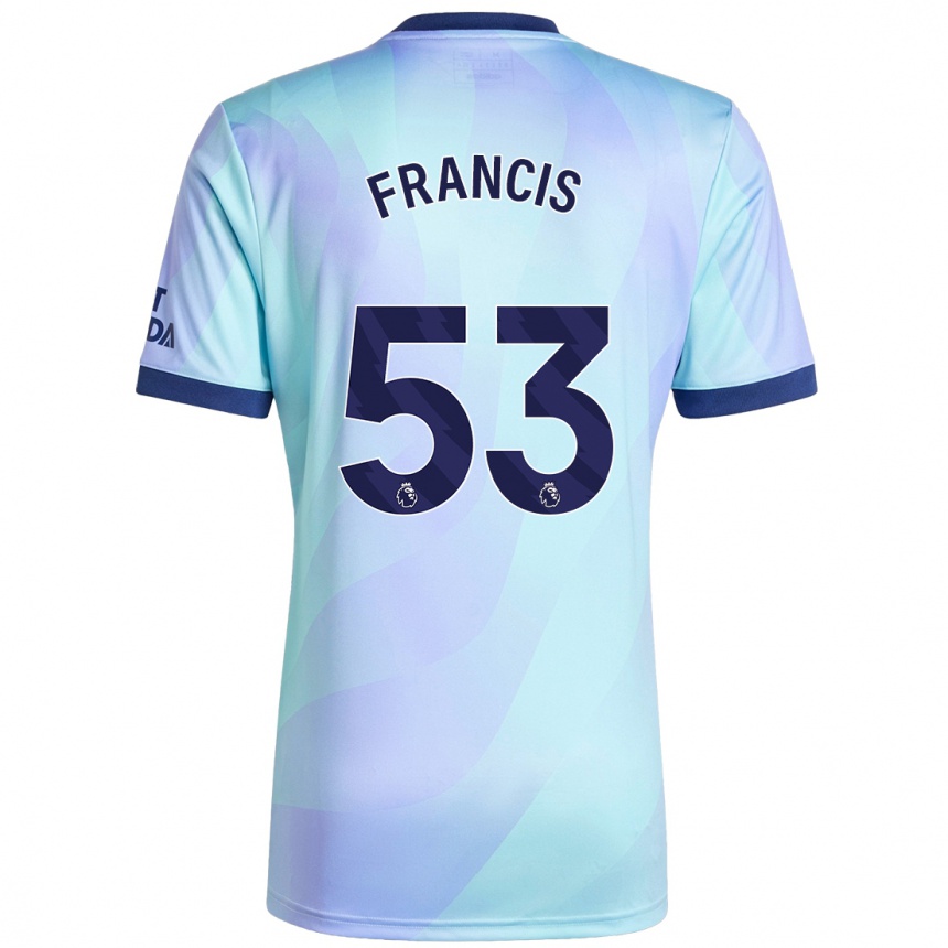 Kids Football Jack Henry Francis #53 Aqua Third Jersey 2024/25 T-Shirt Nz