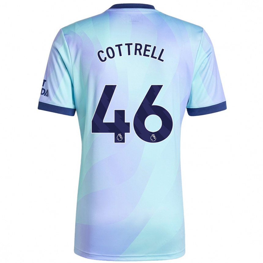 Kids Football Ben Cottrell #46 Aqua Third Jersey 2024/25 T-Shirt Nz