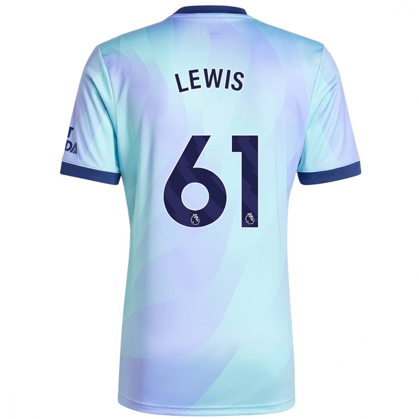 Kids Football George Lewis #61 Aqua Third Jersey 2024/25 T-Shirt Nz