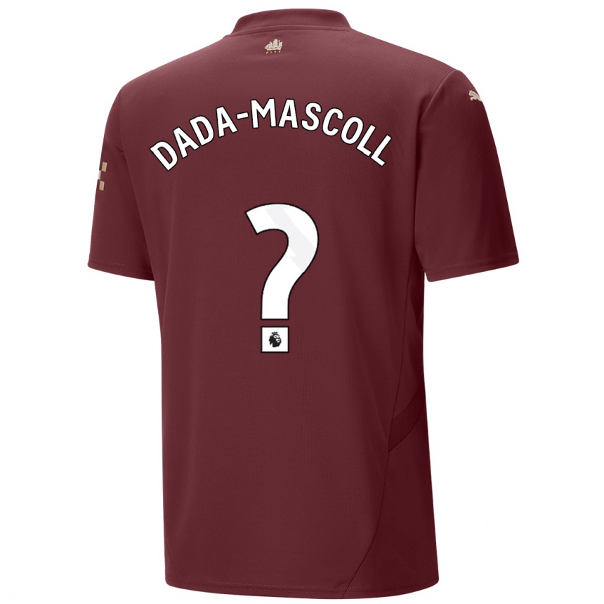 Kids Football Isaiah Dada-Mascoll #0 Maroon Third Jersey 2024/25 T-Shirt Nz