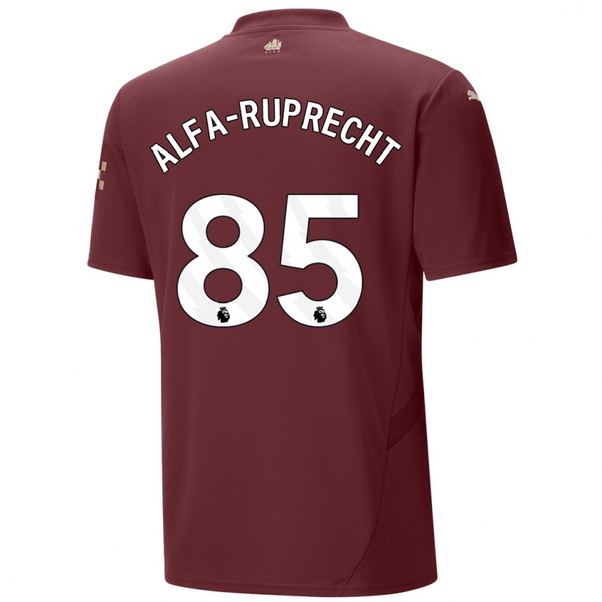 Kids Football Farid Alfa-Ruprecht #85 Maroon Third Jersey 2024/25 T-Shirt Nz