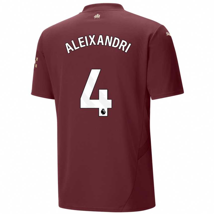 Kids Football Laia Aleixandri #4 Maroon Third Jersey 2024/25 T-Shirt Nz