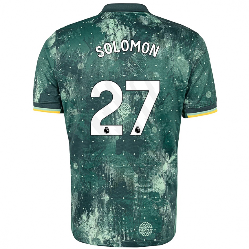 Kids Football Manor Solomon #27 Mint Green Third Jersey 2024/25 T-Shirt Nz