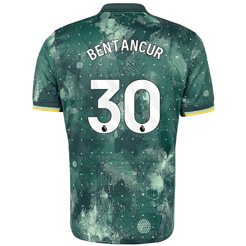 Kids Football Rodrigo Bentancur #30 Mint Green Third Jersey 2024/25 T-Shirt Nz