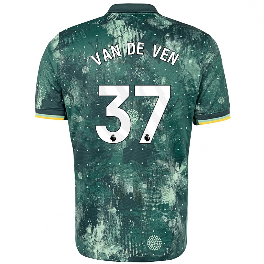 Kids Football Micky Van De Ven #37 Mint Green Third Jersey 2024/25 T-Shirt Nz