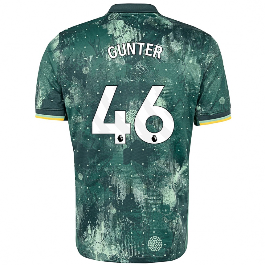 Kids Football Luca Gunter #46 Mint Green Third Jersey 2024/25 T-Shirt Nz