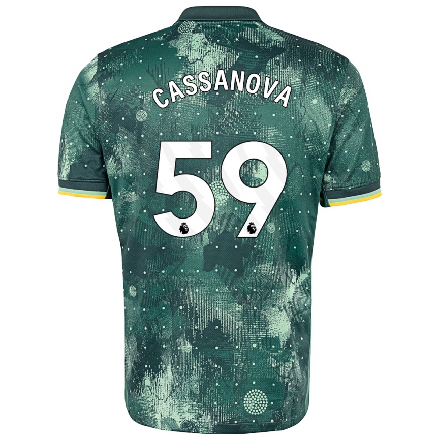 Kids Football Dante Cassanova #59 Mint Green Third Jersey 2024/25 T-Shirt Nz