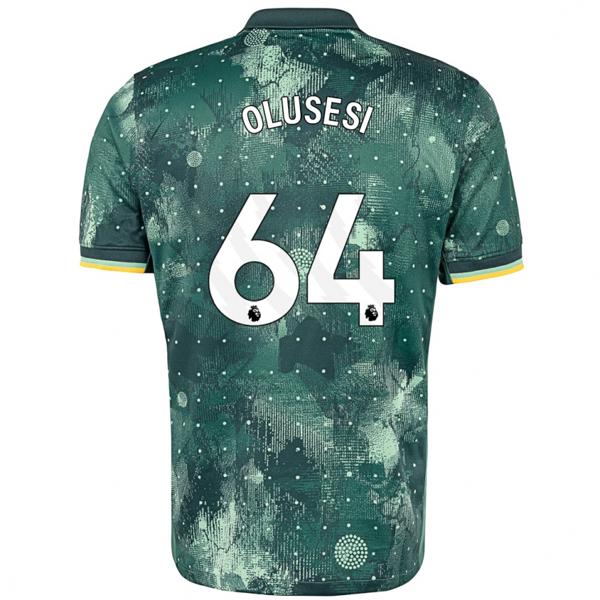 Kids Football Callum Olusesi #64 Mint Green Third Jersey 2024/25 T-Shirt Nz