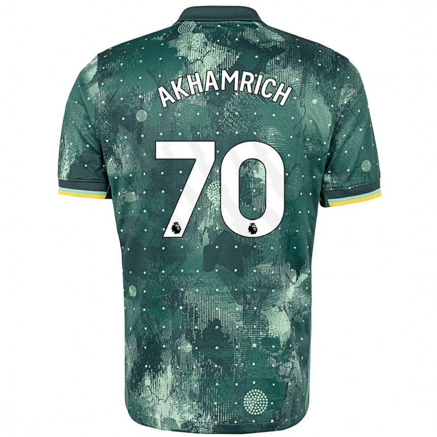 Kids Football Yusuf Akhamrich #70 Mint Green Third Jersey 2024/25 T-Shirt Nz