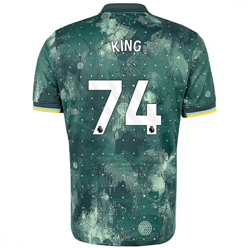 Kids Football Maeson King #74 Mint Green Third Jersey 2024/25 T-Shirt Nz