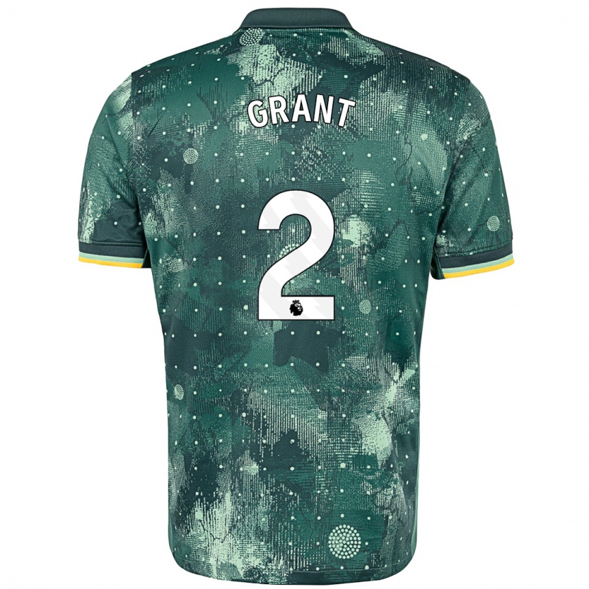 Kids Football Charlotte Grant #2 Mint Green Third Jersey 2024/25 T-Shirt Nz