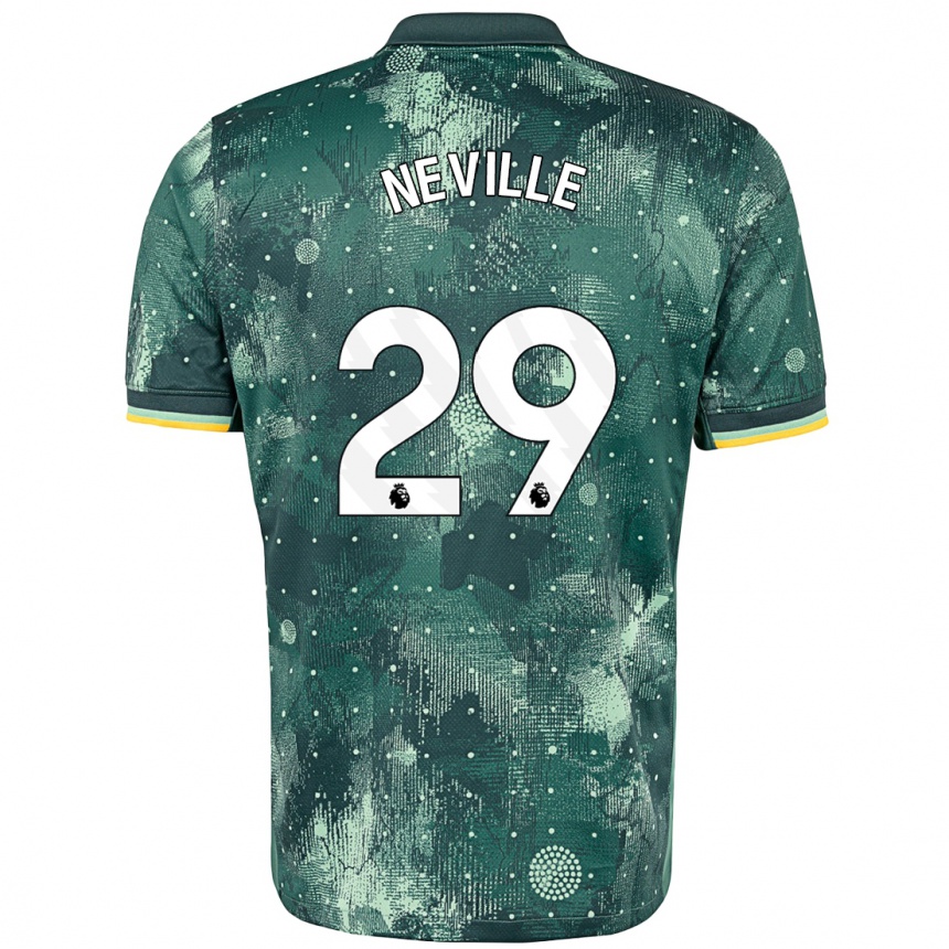 Kids Football Ashleigh Neville #29 Mint Green Third Jersey 2024/25 T-Shirt Nz