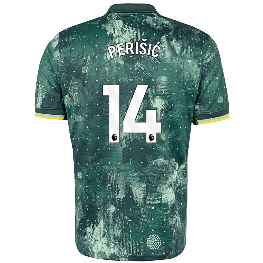 Kids Football Ivan Perisic #14 Mint Green Third Jersey 2024/25 T-Shirt Nz