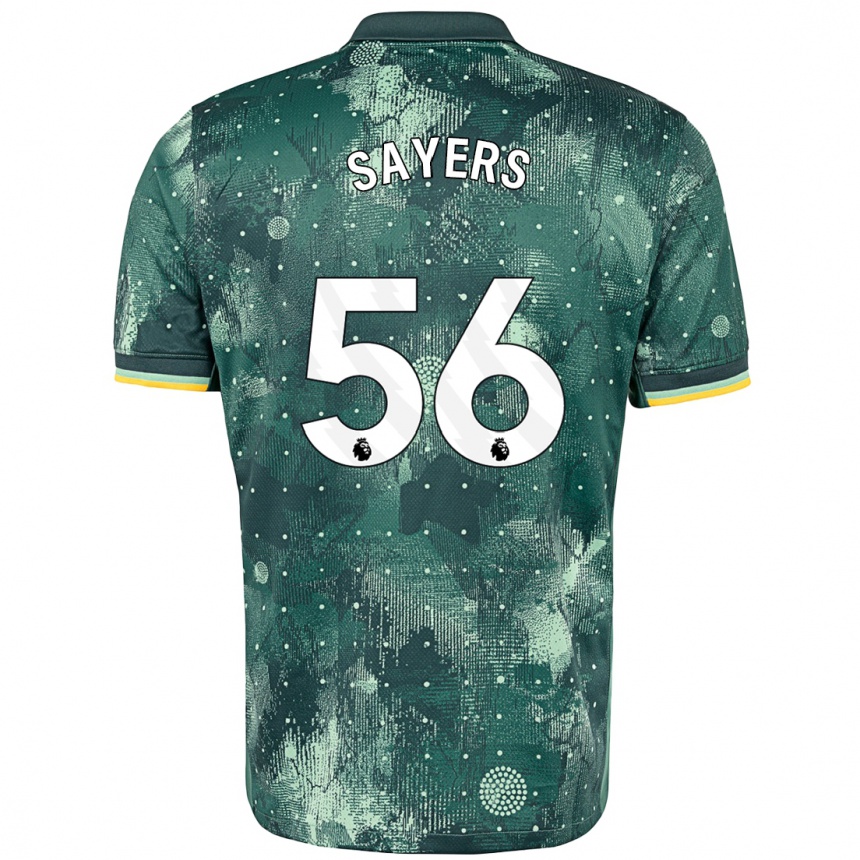 Kids Football Charlie Sayers #56 Mint Green Third Jersey 2024/25 T-Shirt Nz