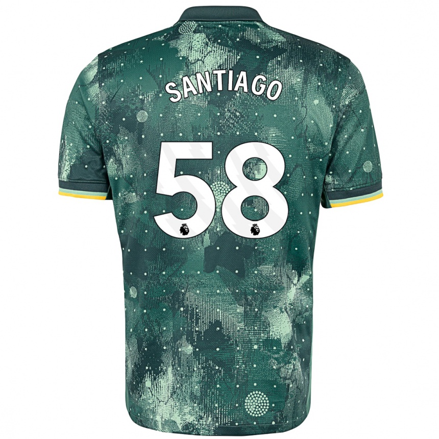 Kids Football Yago Santiago #58 Mint Green Third Jersey 2024/25 T-Shirt Nz