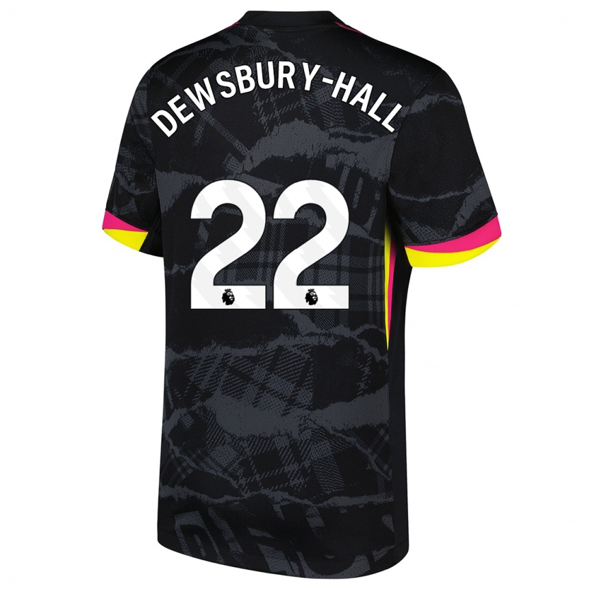 Kids Football Kiernan Dewsbury-Hall #22 Black Pink Third Jersey 2024/25 T-Shirt Nz