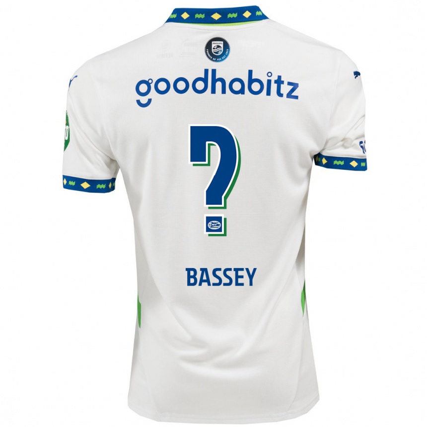 Kids Football Essien Bassey #0 White Dark Blue Third Jersey 2024/25 T-Shirt Nz