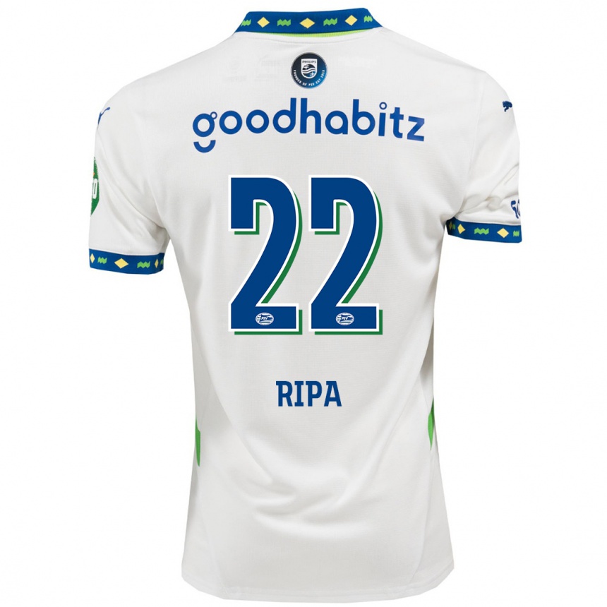 Kids Football Chimera Ripa #22 White Dark Blue Third Jersey 2024/25 T-Shirt Nz