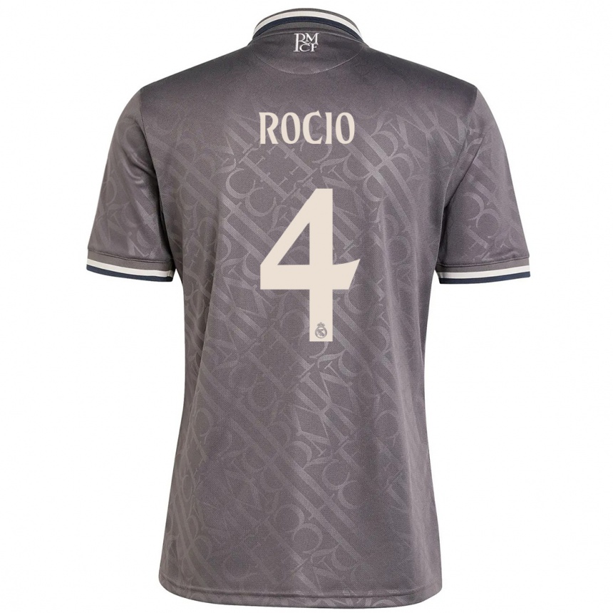 Kids Football Rocio Galvez #4 Charcoal Third Jersey 2024/25 T-Shirt Nz