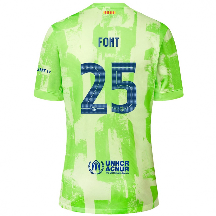 Kids Football Gemma Font #25 Lime Third Jersey 2024/25 T-Shirt Nz