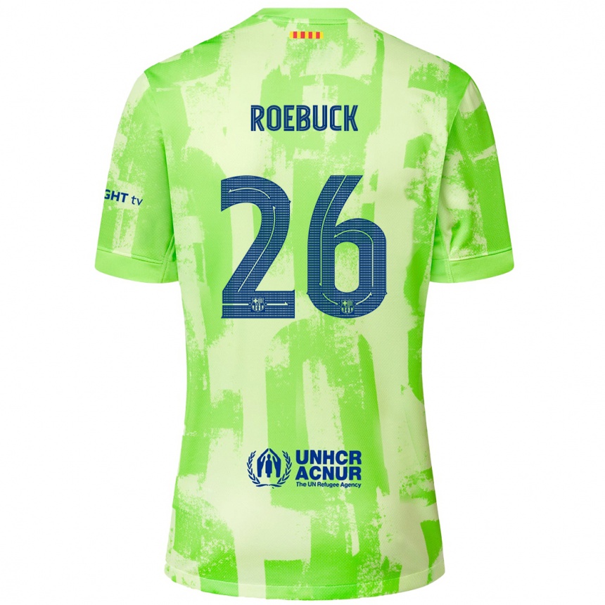 Kids Football Ellie Roebuck #26 Lime Third Jersey 2024/25 T-Shirt Nz