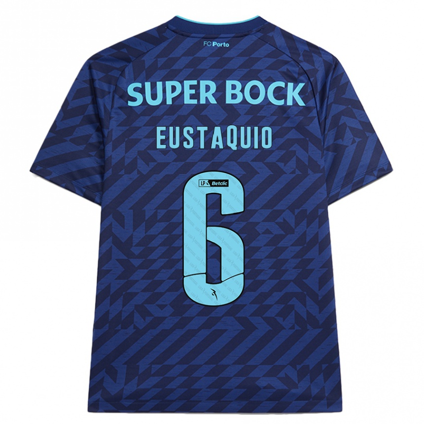 Kids Football Stephen Eustaquio #6 Navy Blue Third Jersey 2024/25 T-Shirt Nz