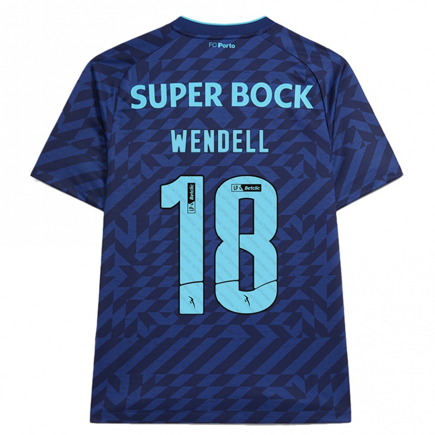 Kids Football Wendell #18 Navy Blue Third Jersey 2024/25 T-Shirt Nz