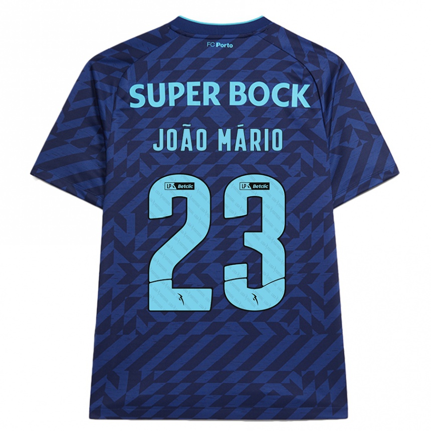 Kids Football João Mário #23 Navy Blue Third Jersey 2024/25 T-Shirt Nz