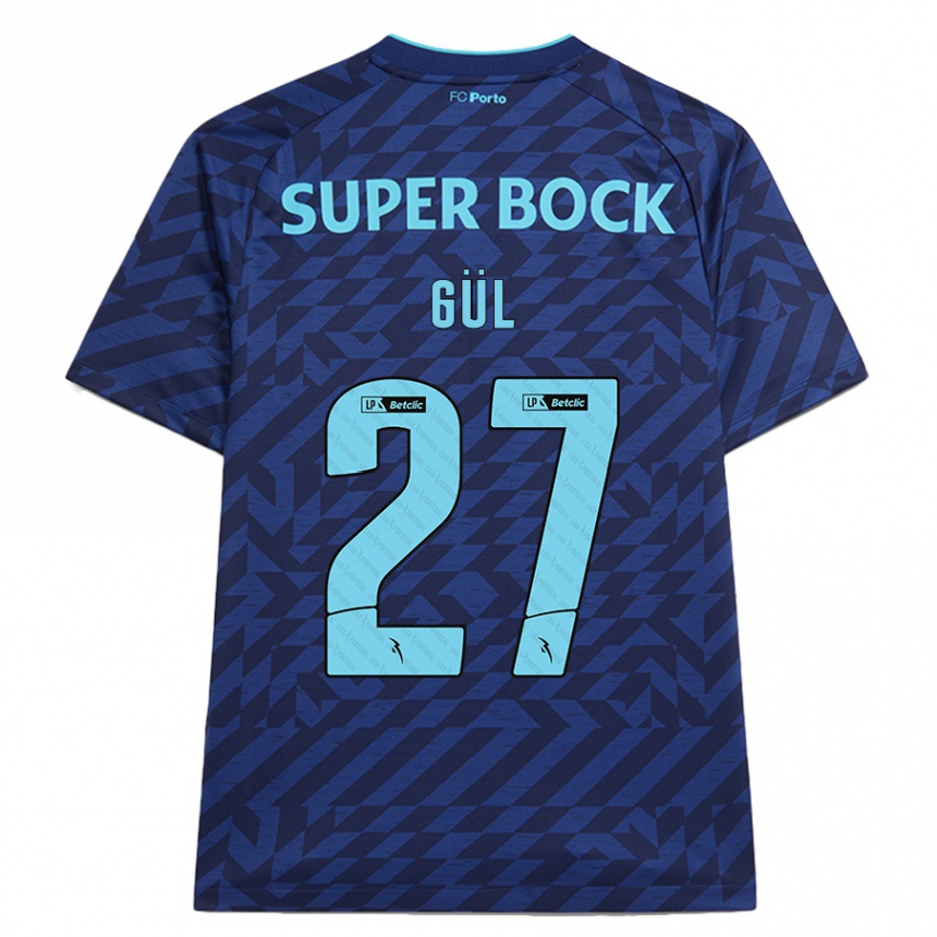 Kids Football Deniz Gül #27 Navy Blue Third Jersey 2024/25 T-Shirt Nz