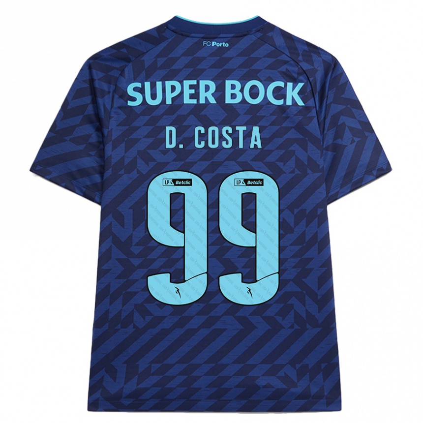 Kids Football Diogo Costa #99 Navy Blue Third Jersey 2024/25 T-Shirt Nz