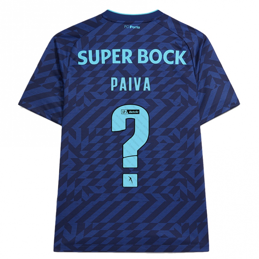 Kids Football Gonçalo Paiva #0 Navy Blue Third Jersey 2024/25 T-Shirt Nz