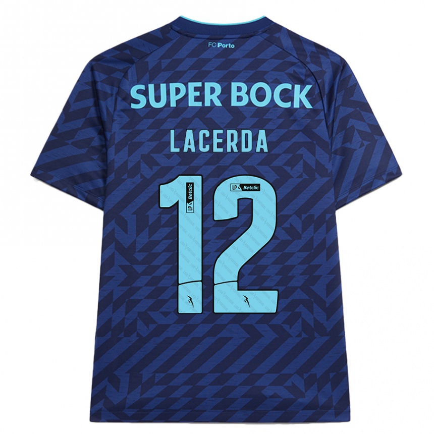 Kids Football Lacerda #12 Navy Blue Third Jersey 2024/25 T-Shirt Nz