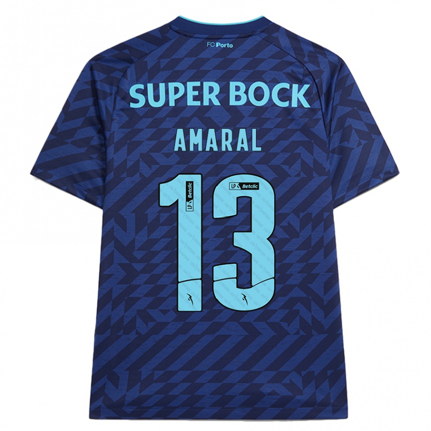 Kids Football Fábio Amaral #13 Navy Blue Third Jersey 2024/25 T-Shirt Nz