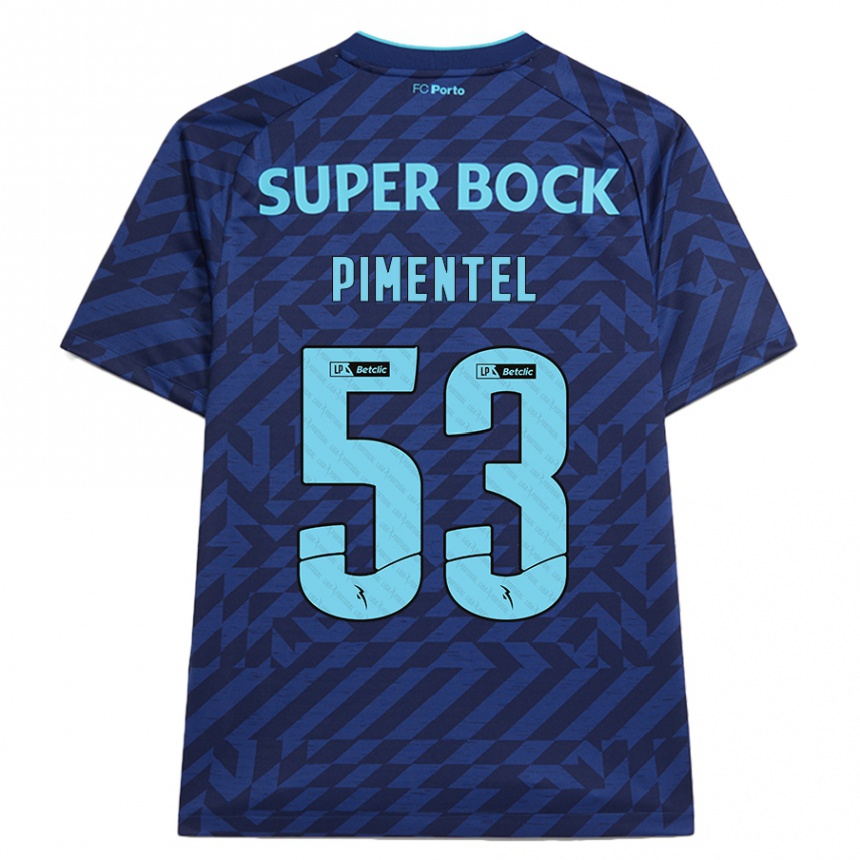 Kids Football Eric Pimentel #53 Navy Blue Third Jersey 2024/25 T-Shirt Nz