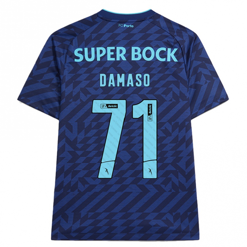 Kids Football Nico Damaso #71 Navy Blue Third Jersey 2024/25 T-Shirt Nz