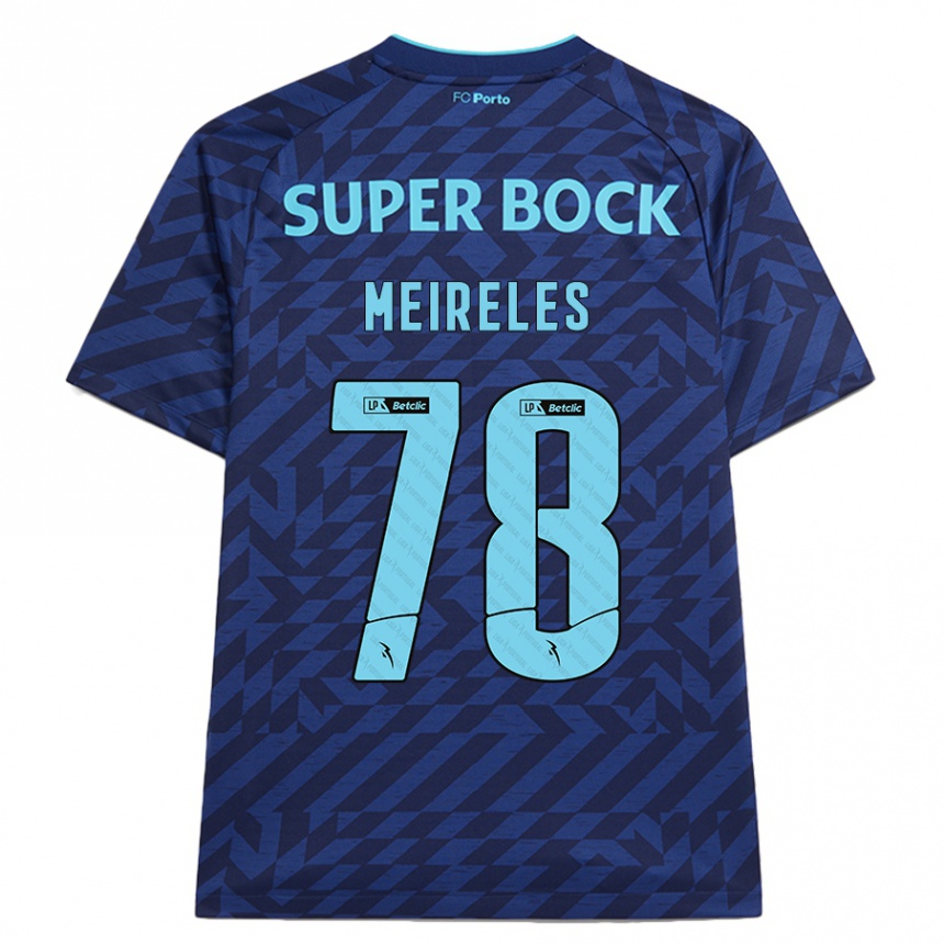 Kids Football Jorge Meireles #78 Navy Blue Third Jersey 2024/25 T-Shirt Nz