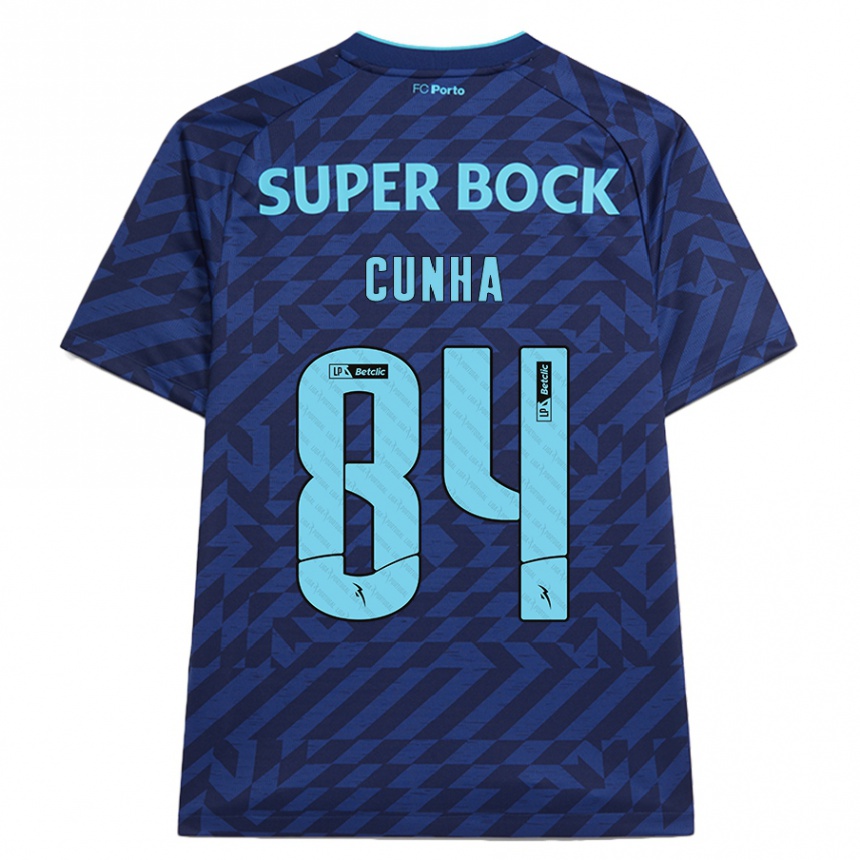 Kids Football Martim Cunha #84 Navy Blue Third Jersey 2024/25 T-Shirt Nz