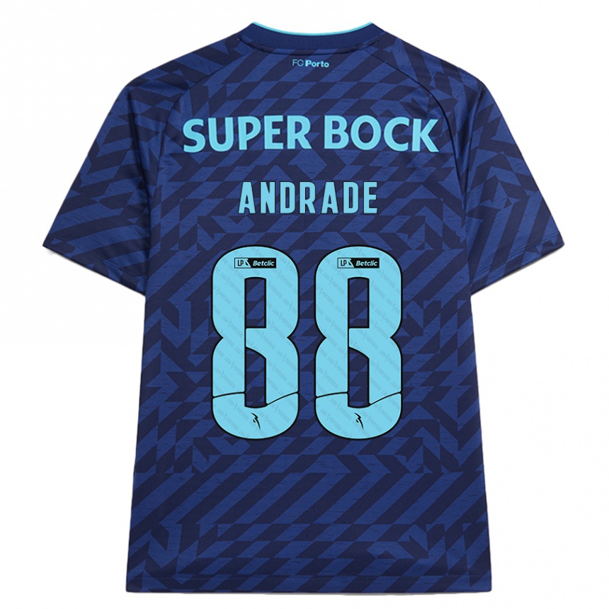 Kids Football Domingos Andrade #88 Navy Blue Third Jersey 2024/25 T-Shirt Nz