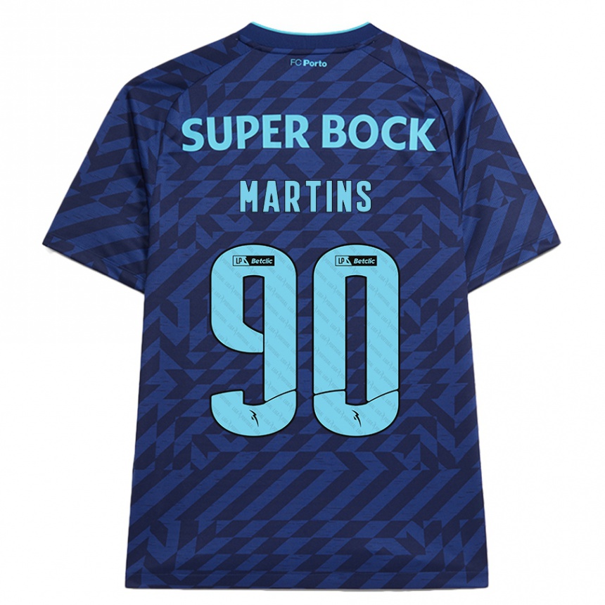 Kids Football Gil Martins #90 Navy Blue Third Jersey 2024/25 T-Shirt Nz