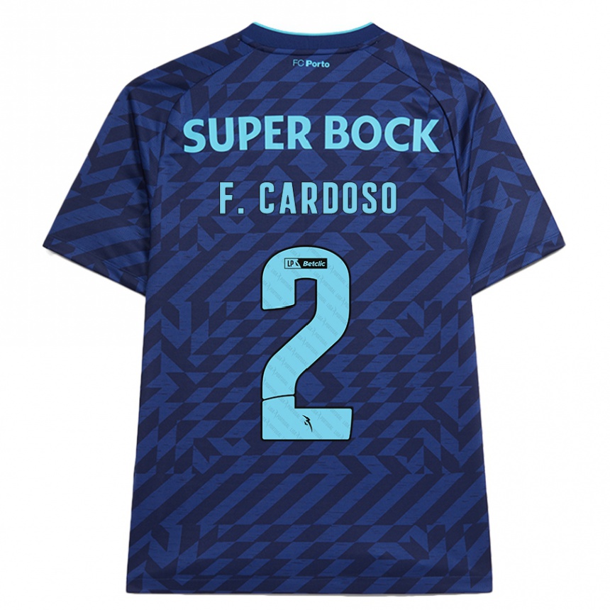 Kids Football Fábio Cardoso #2 Navy Blue Third Jersey 2024/25 T-Shirt Nz