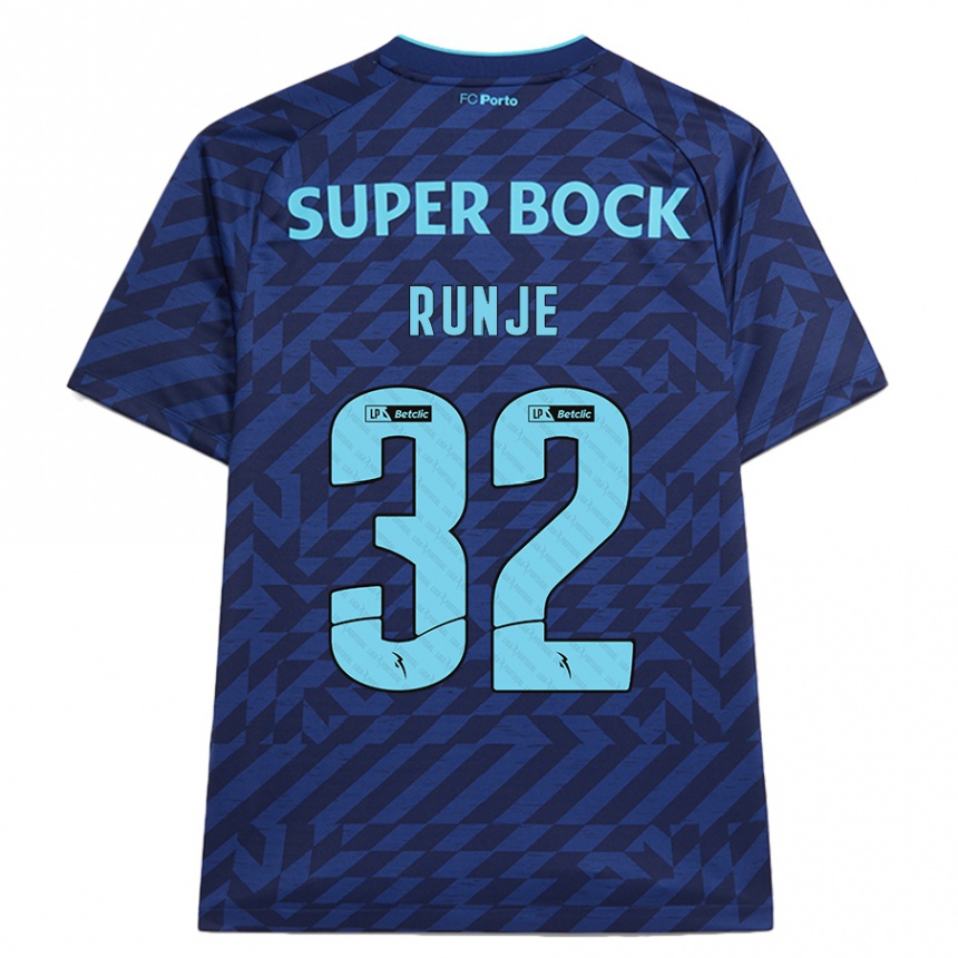 Kids Football Roko Runje #32 Navy Blue Third Jersey 2024/25 T-Shirt Nz