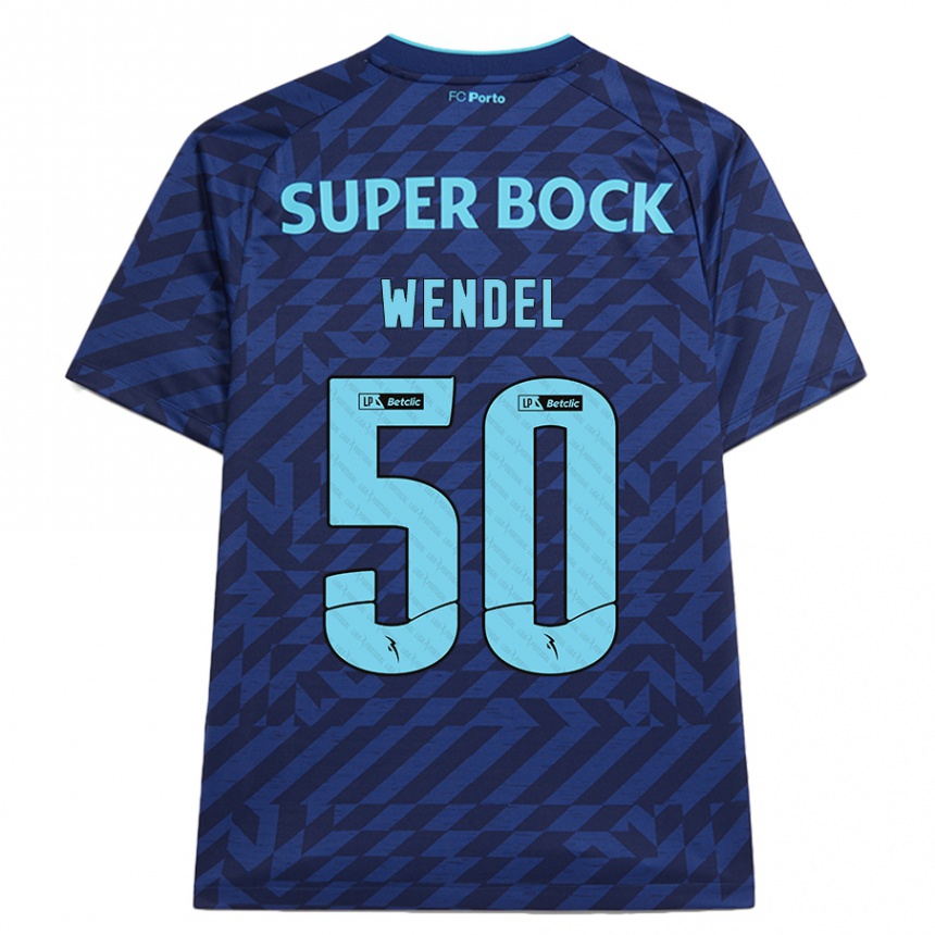 Kids Football Wendel #50 Navy Blue Third Jersey 2024/25 T-Shirt Nz