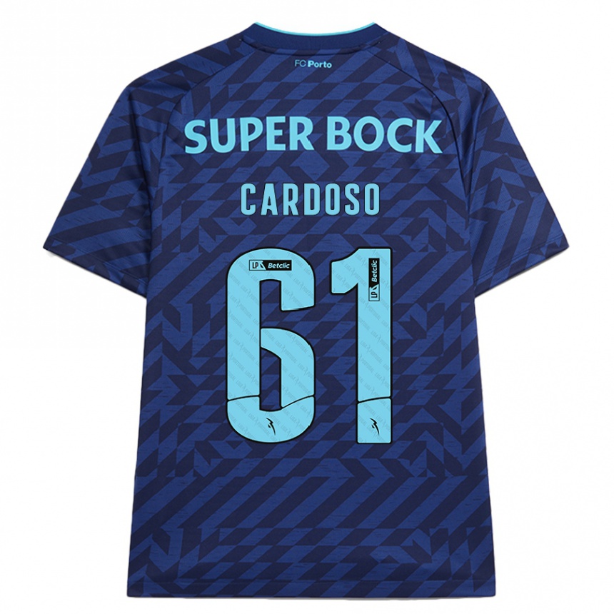 Kids Football Ivan Cardoso #61 Navy Blue Third Jersey 2024/25 T-Shirt Nz