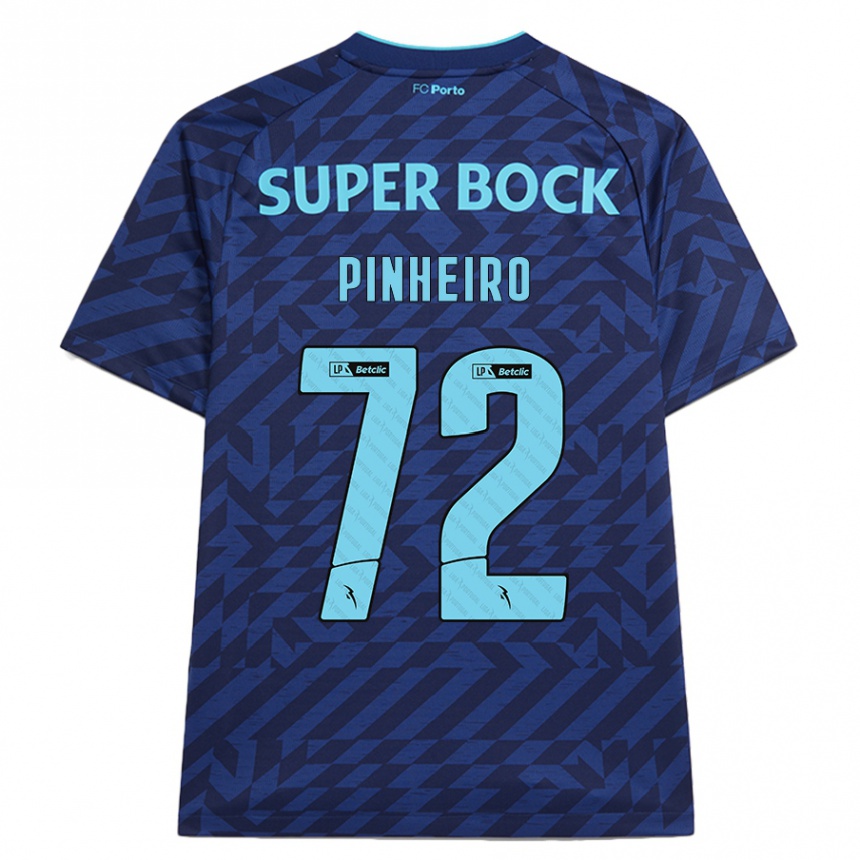 Kids Football Rodrigo Pinheiro #72 Navy Blue Third Jersey 2024/25 T-Shirt Nz