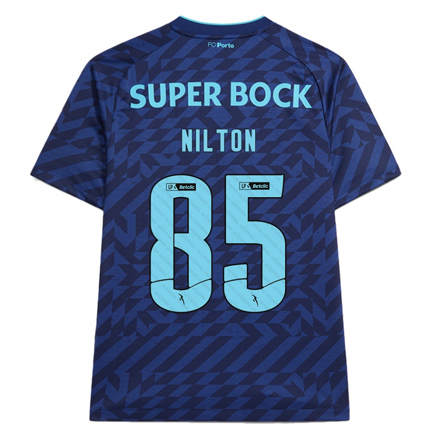 Kids Football Nilton #85 Navy Blue Third Jersey 2024/25 T-Shirt Nz